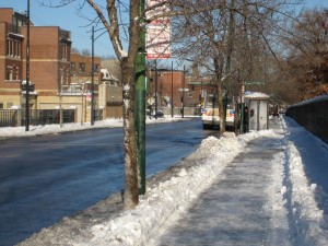 Icy Sidewalk Pedestrian Safety